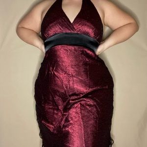 vintage Jones New York halter neck cocktail dress